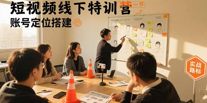 短视频线下特训营：账号定位搭建/口播号拍摄剪辑/直播间流量入口/变现实战-59网创