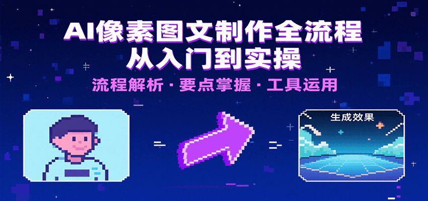 AI像素图文制作全流程：内容要点、文案选择及所用工具，助你快速入局-59网创