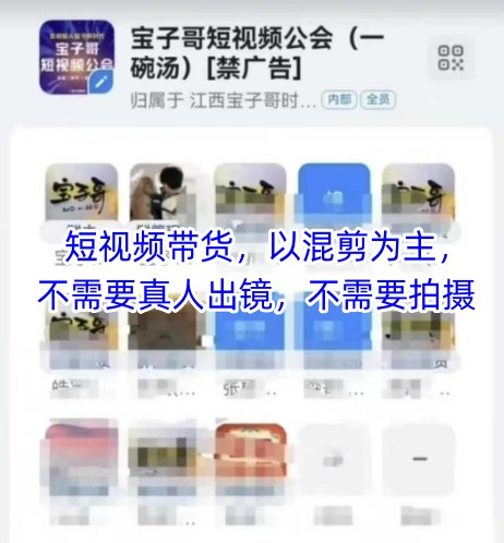 宝子哥头部团队短视频带货，以混剪为主，不需要真人出镜，不需要拍摄【更新8月】-59网创