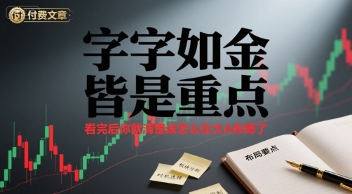 付费文章：字字如金 皆是重点， 看完后 你就清楚该怎么在大A布局了-59网创