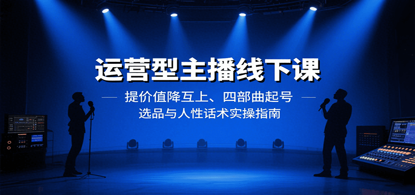 运营型主播线下课:提价值降互上、四部曲起号、选品与人性话术实操指南-59网创