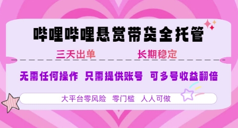 2025年B站风口带货项目 仅需提供账号 全程托管 轻松月入1w+-59网创