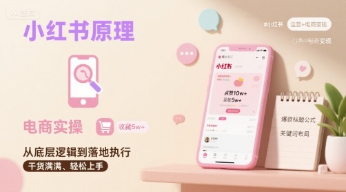 小红书原理以及详细实操流程,小红书电商教程-59网创