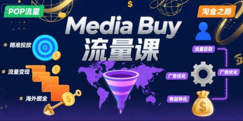 Media Buy之POP流量课，带你开启海外Media Buy淘金之路-59网创