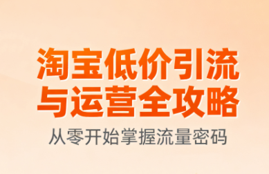 淘宝低价引流与运营全攻略(更新9月)-59网创