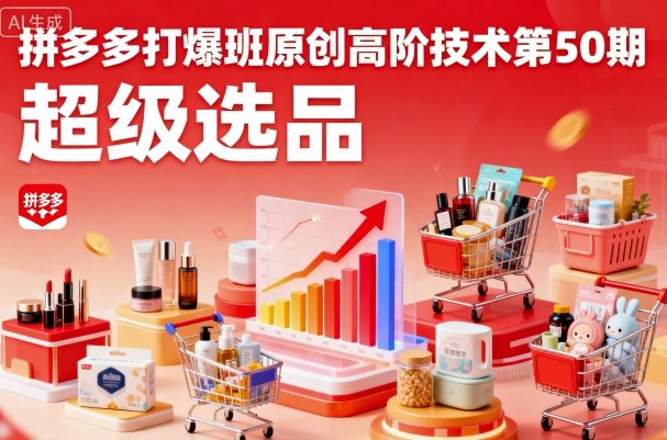 拼多多打爆班原创高阶技术第50期，超级选品-59网创