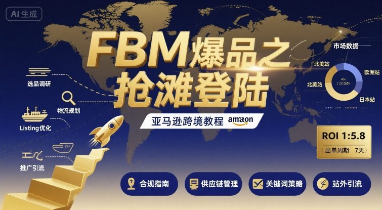 FBM爆品之抢滩登陆-亚马逊跨境教程-59网创