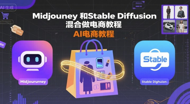 Midjourney和Stable Diffusion混合做电商教程-ai电商教程-59网创