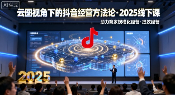 云图视角下的抖音经营方法论，2025线下课，助力商家规模化经营，提效经营(录音+字幕)-59网创