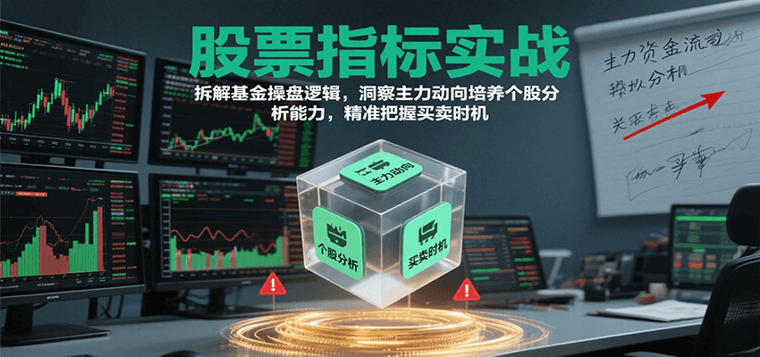 股票指标实战，基金操盘逻辑拆解，洞察主力动向培养个股分析能力把握买卖时机(更新)-59网创