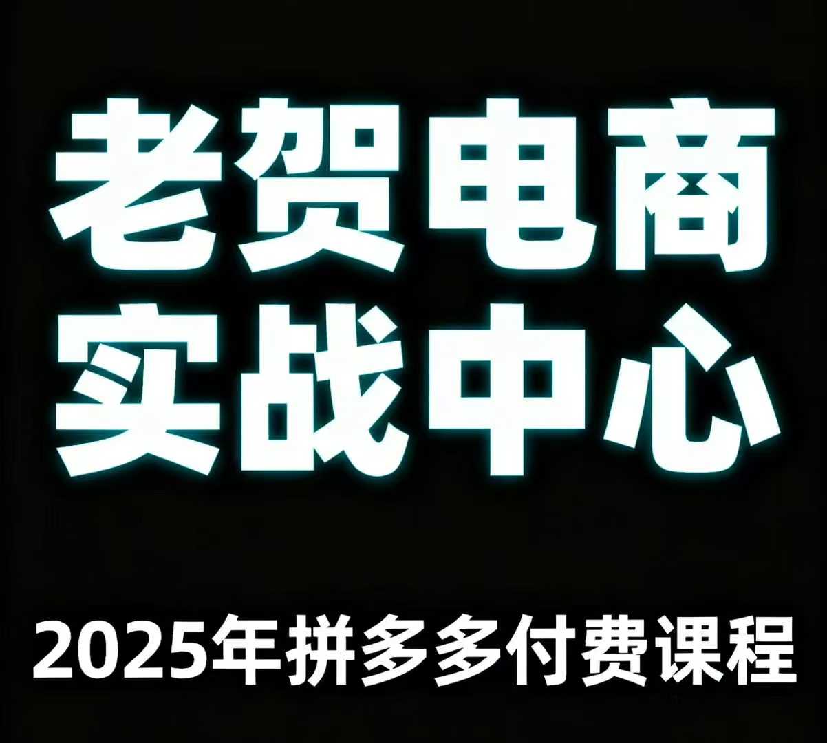 老贺电商2025年拼多多付费课程，用通俗易懂的方法告诉你多多怎么玩-59网创