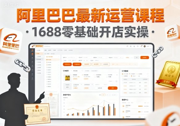阿里巴巴最新运营课程，1688零基础开店实操-59网创