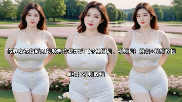 微胖女孩舞蹈AI视频制作提示词(含绘图词、视频词) 跳舞+视频教程-59网创