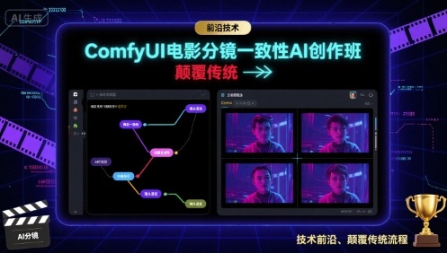 ComfyUI电影分镜一致性AI创作班，前沿技术，颠覆传统-59网创