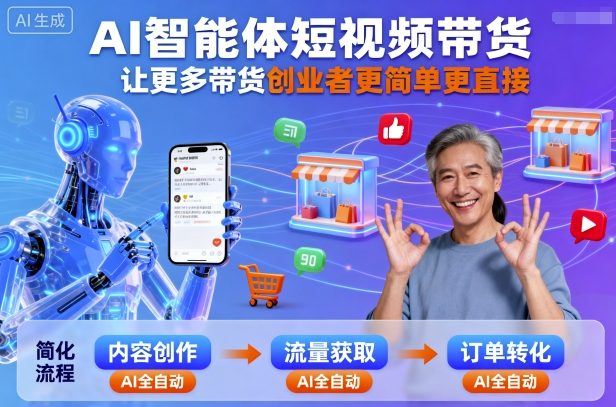 AI智能体短视频带货，让更多带货创业者更简单更直接-59网创