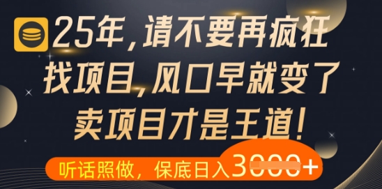 什么？25年你还在疯狂找项目做，醒醒吧，看完这些你全都懂了【揭秘】-59网创