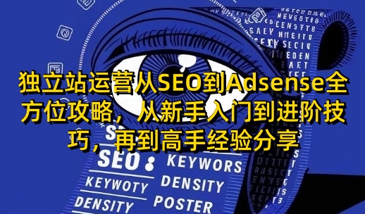 独立站运营从SEO到Adsense全方位攻略,从新手入门到进阶技巧,再到高手经验分享-59网创