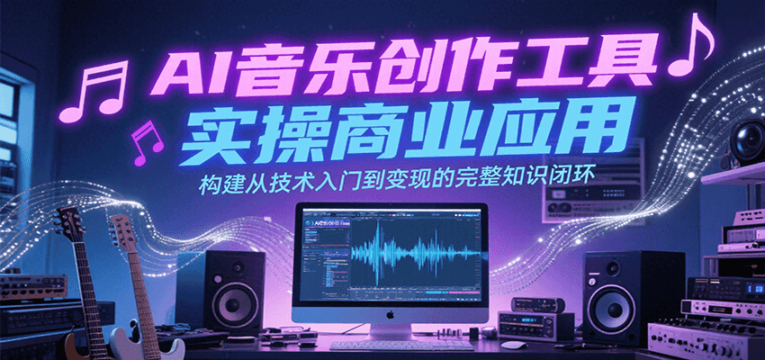 AI音乐创作工具实操商业应用，构建从技术入门到变现的完整知识闭环-59网创