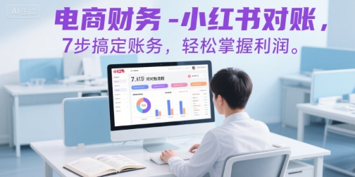 电商财务-小红书对账,7步搞定账务,轻松掌握利润-59网创