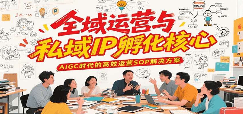 全域运营与私域IP孵化核心，AIGC时代的高效运营SOP解决方案-59网创