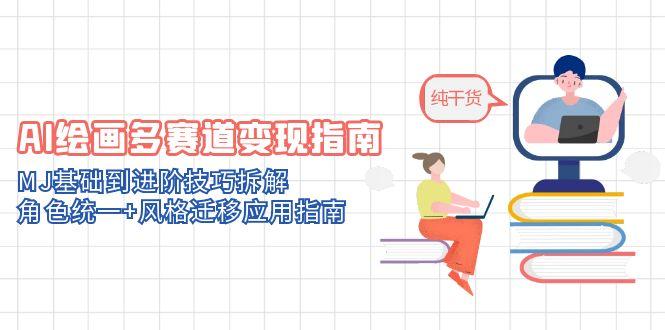 AI绘画多赛道变现指南：MJ基础到进阶技巧拆解，角色统一+风格迁移应用指南-59网创