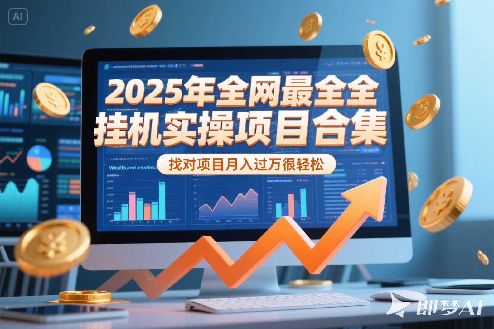 2025年挂机实操项目实操演练，挂机类型，AI直播类型，轻资产创业类型…-59网创