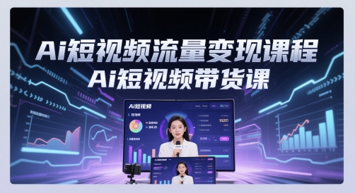 Ai短视频流量变现课程，Ai短视频带货课-59网创