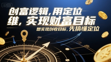 创富逻辑,用定位思维实现财富目标,想实现创收目标,先搞懂定位-59网创