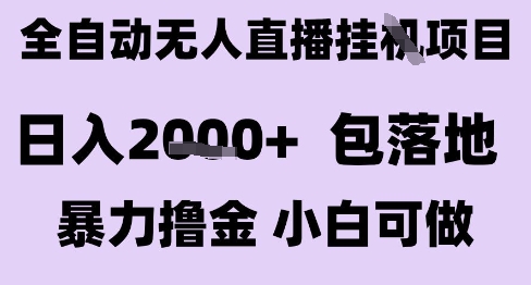 最新全自动抖音无人直播挂G项目，日入2k+ 包落地暴力撸金，小白可做【揭秘】-59网创