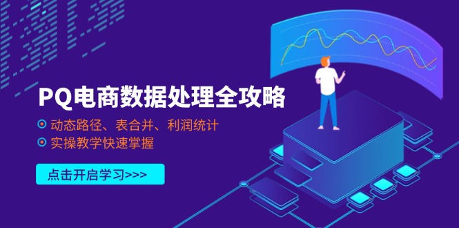PQ电商数据处理全攻略，动态路径、表合并、利润统计，实操教学快速掌握-59网创