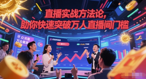 直播实战方法论，助你快速突破万人直播间门槛-59网创