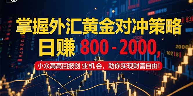 掌握外汇黄金对冲策略，日赚 800 – 2000，小众高回报创业机会，助你实…-59网创
