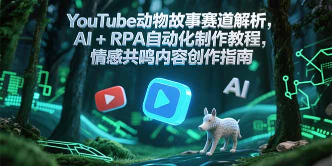 YouTube动物故事赛道解析,AI+RPA自动化制作教程,情感共鸣内容创作指南-59网创