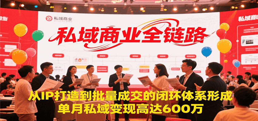 私域商业全链路，从IP打造到批量成交的闭环体系形成，单月私域变现600万-59网创