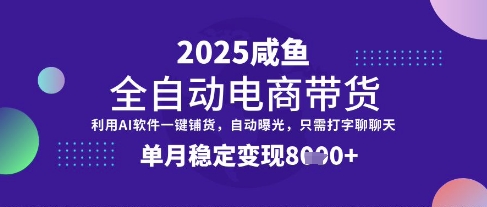 全网首发【闲鱼全自动电商带货】三年磨一剑，一朝露锋芒，单月稳定变现8k+【揭秘】-59网创