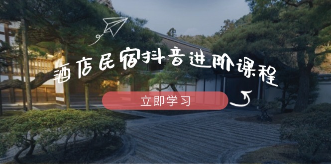 酒店民宿抖音进阶课程,掌握流量渠道与推流逻辑,打造爆款内容-59网创