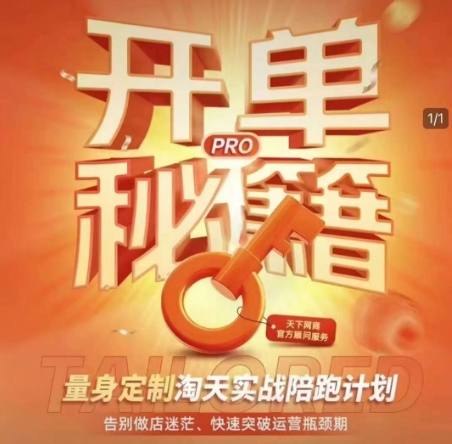 淘宝开单秘籍PRO，量身定制淘天实战陪跑计划，告别做店迷茫、快速突破运营瓶颈期(更新6月)-59网创
