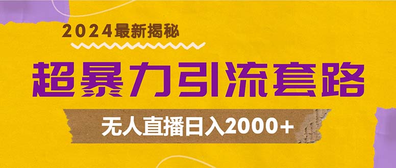 超暴力引流套路，无人直播日入2000+-59网创