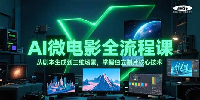 AI微电影全流程课，从剧本生成到三维场景，掌握独立制片核心技术-59网创
