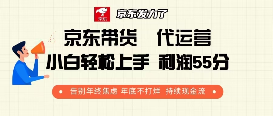 京东带货 代运营 利润55分 告别年终焦虑 年底不打烊 持续现金流-59网创