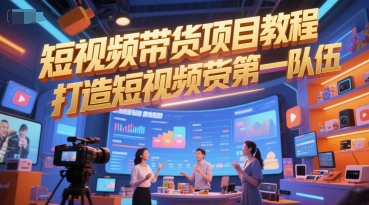 短视频带货项目教程，打造短视频带货第一队伍-59网创