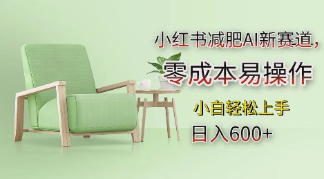 小红书减肥AI新赛道，零成本易操作，日入多张，小白轻松上手【揭秘】-59网创