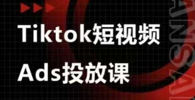 Ads视频投放课,tiktok短视频广告投放课-59网创