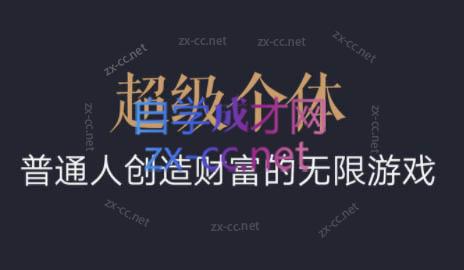超级个体·普通人创造财富的无限游戏-59网创