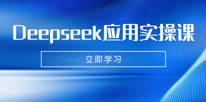 Deepseek应用实操课：AI制作数字妈妈、写真、短视频，辅导作业，PPT制作等-59网创