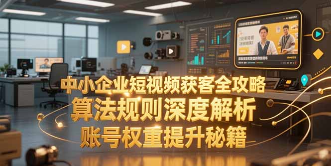 中小企业短视频获客全攻略，算法规则深度解析，账号权重提升秘籍-59网创