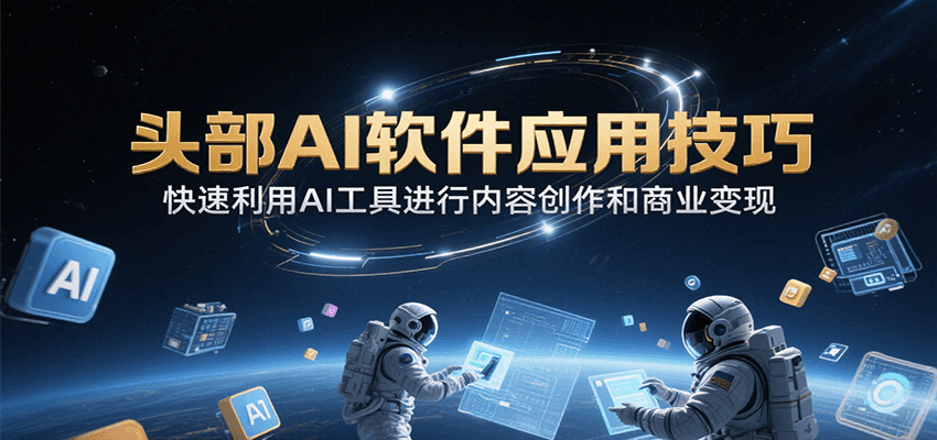 头部AI软件应用技巧，快速利用AI工具进行内容创作和商业变现-59网创