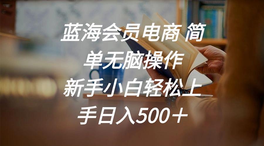 蓝海会员电商 简单无脑操作 新手小白轻松上手日入500+-59网创
