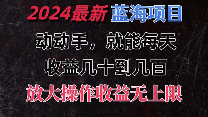 有手就行的2024全新蓝海项目,每天1小时收益几十到几百,可放大操作收...-59网创