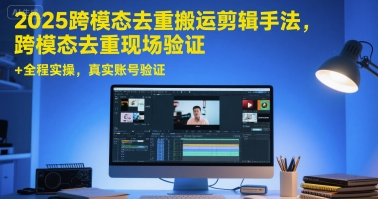2025跨模态去重搬运剪辑手法,跨模态去重现场验证 +全程实操,真实账号验证-59网创